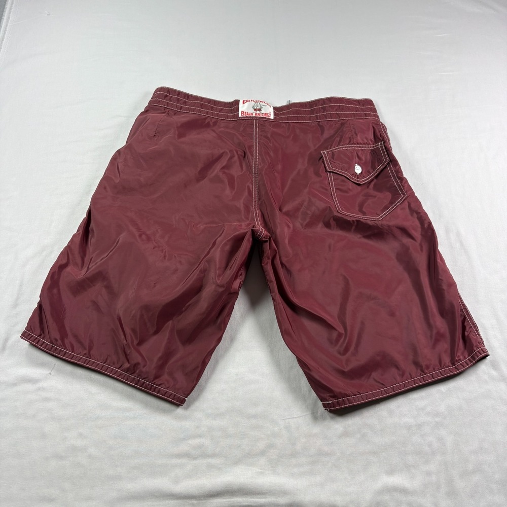 Birdwell Beach Britches Swim Shorts Mens Size 36 Red Bathing Suit USA Made